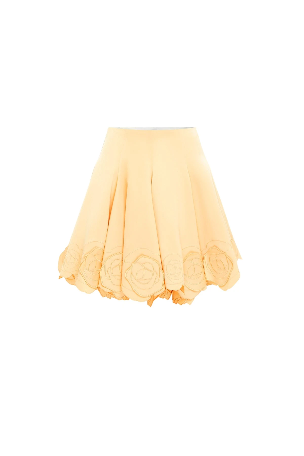 Leo-Lin-Kaity-664727_nobg Leo Lin Yellow Skirts Premium appliqué mini skirt