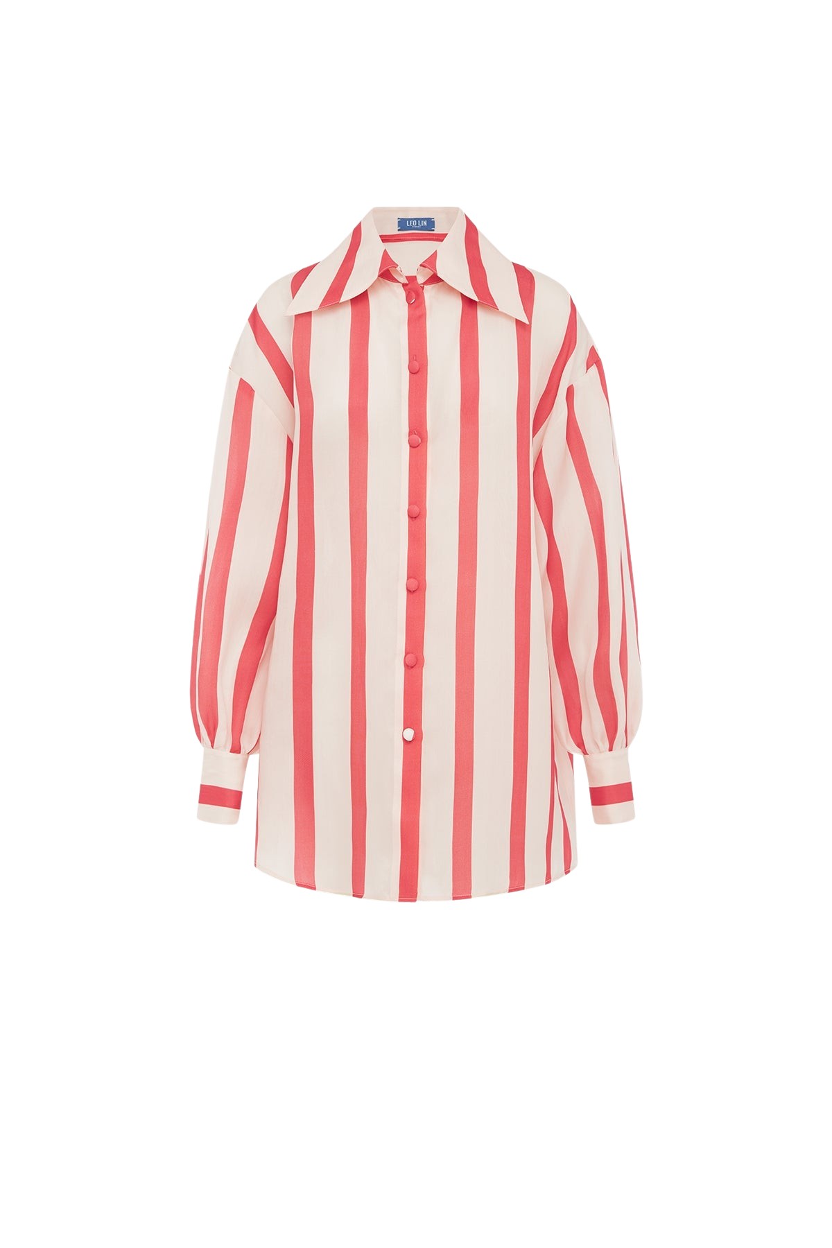 Leo Lin Kathleen Striped Silk Blouse