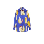 Leo-Lin-Kathleen61093_nobg Leo Lin Blue Tops An ode to the orchard. Lush pears are playfully scattered across a striking cobalt base