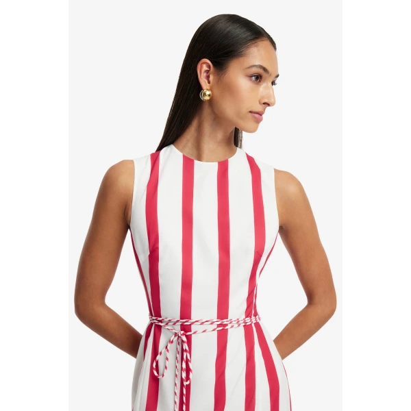 Fully lined - Striped Midi Dress from Luxury Shoes 