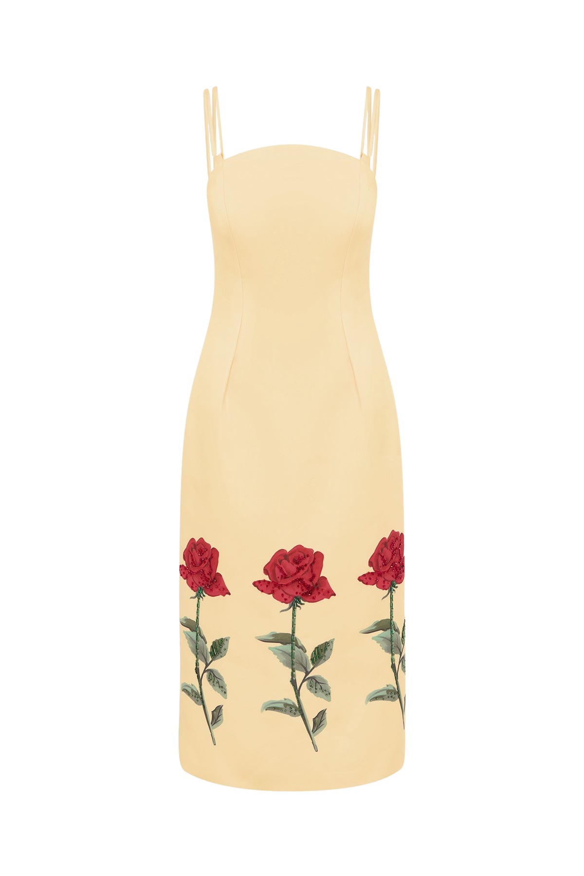 Leo Lin Polina Embellished Rose Midi Dress