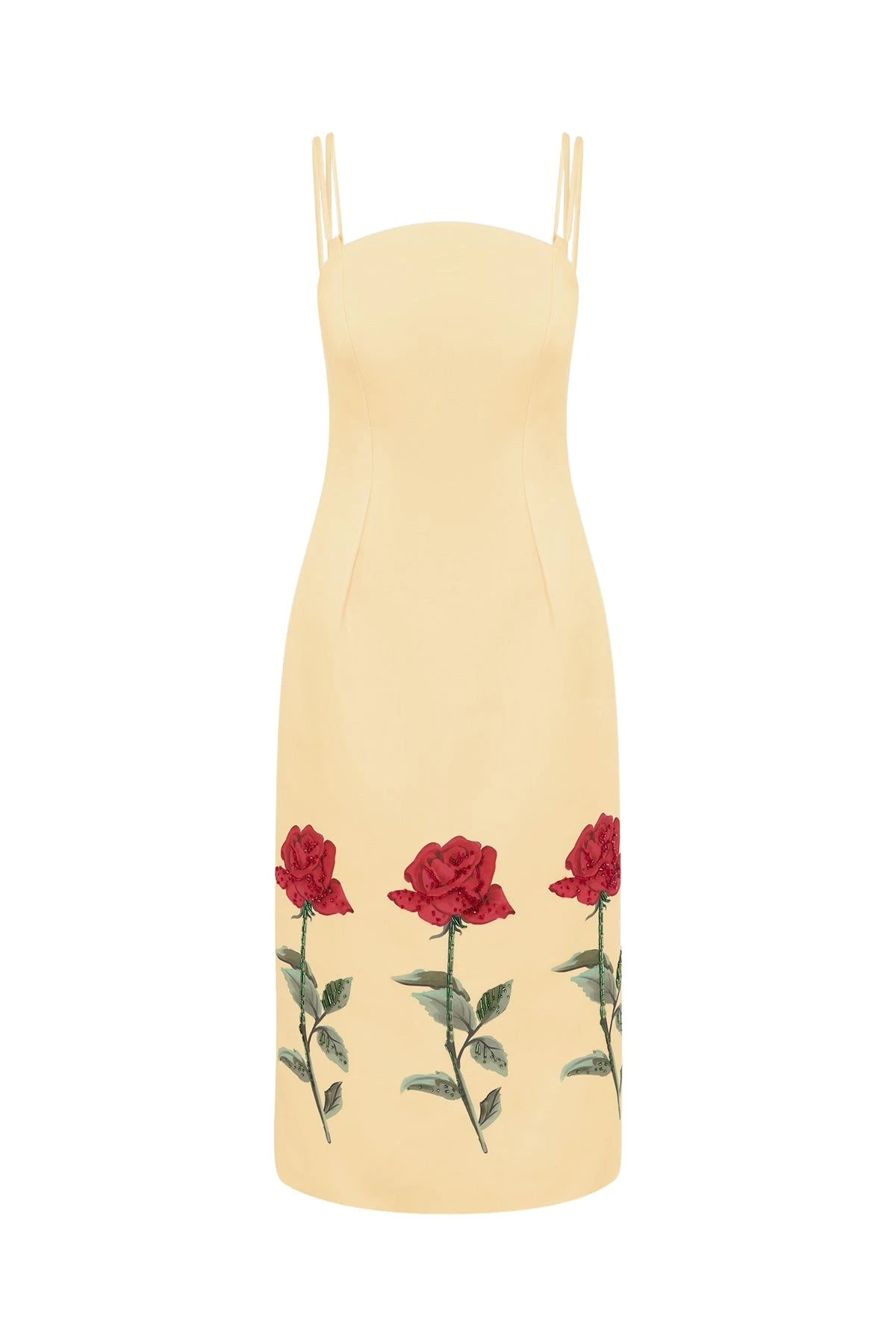 Leo-Lin-Polina17216_nobg Leo Lin Yellow Dresses Premium embellished midi dress