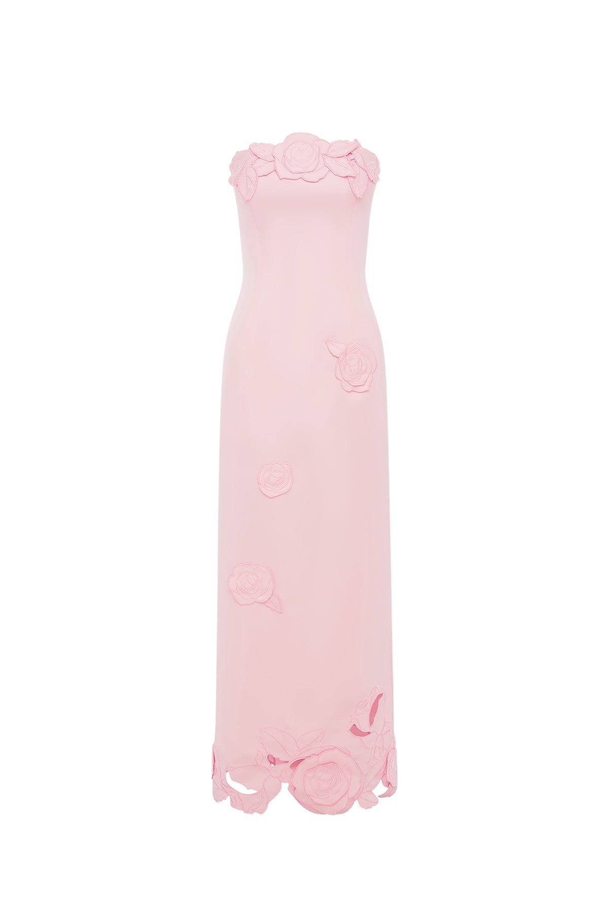 Leo Lin Rayna Appliqué Bustier Maxi Dress