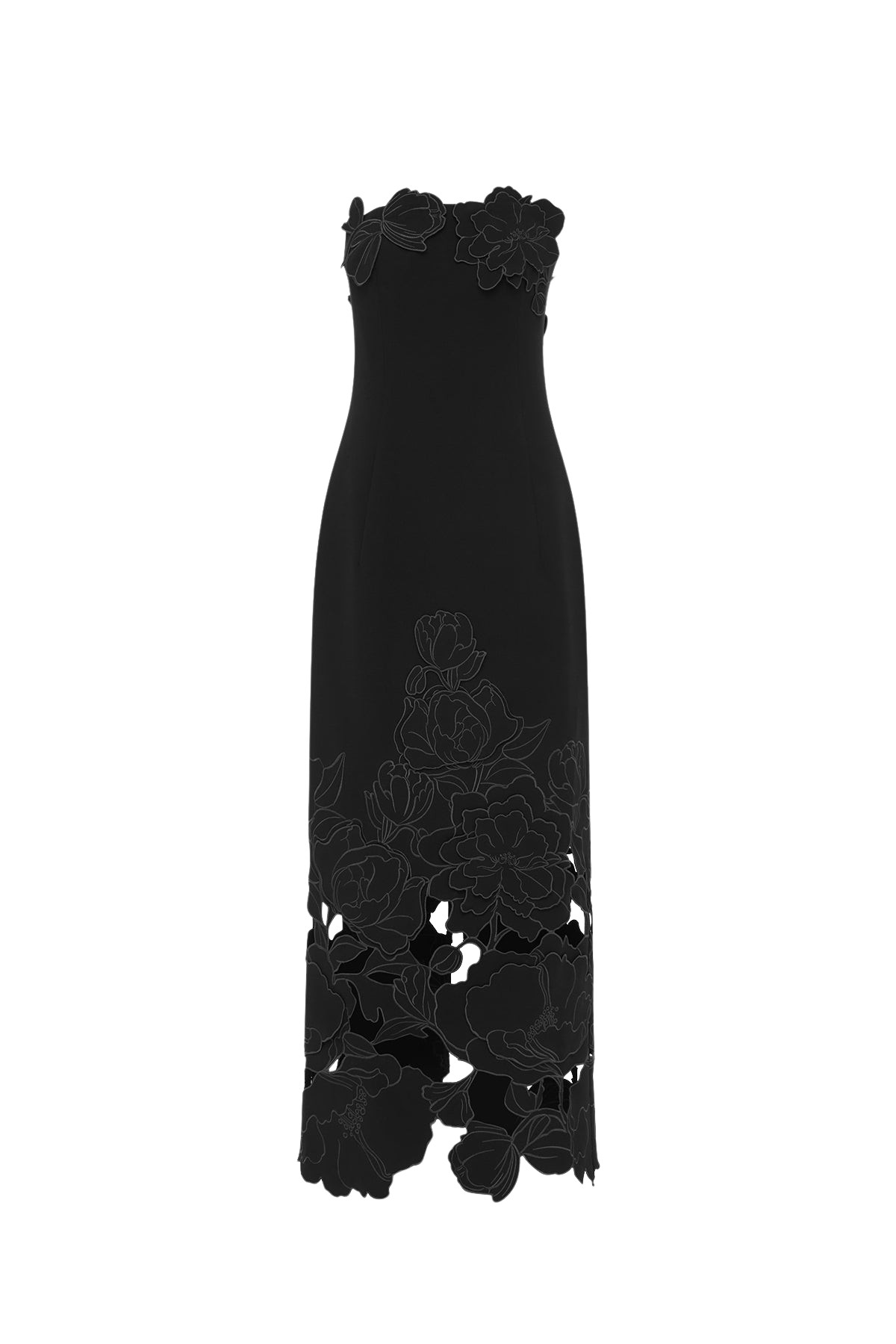 Leo Lin Rayna Appliqué Bustier Maxi Dress