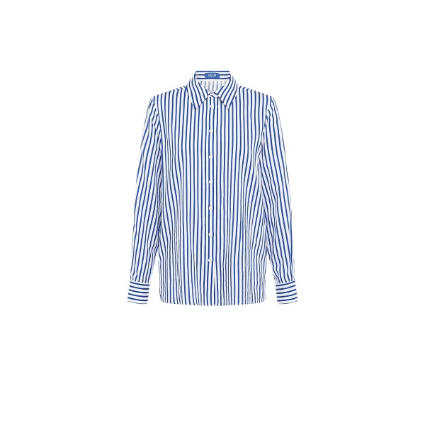 Leo Lin Blue Tops Premium cotton tailored shirt