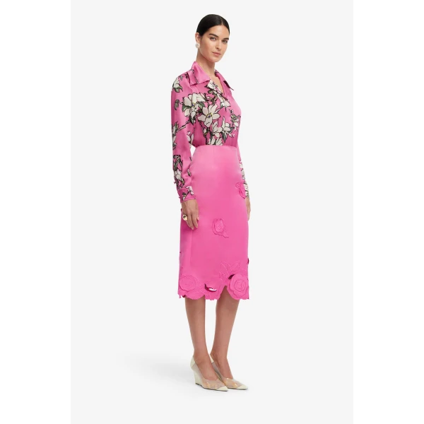 Premium silk printed blouse
