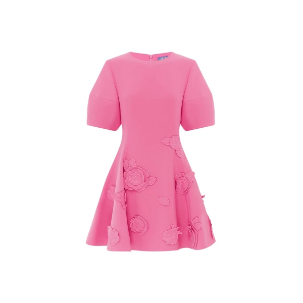 Leo Lin Pink Dresses Premium appliqué mini dress