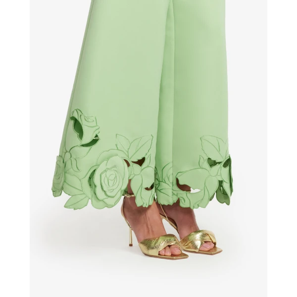 Invisible side zip closure - Appliqué Pants from Luxury Shoes 