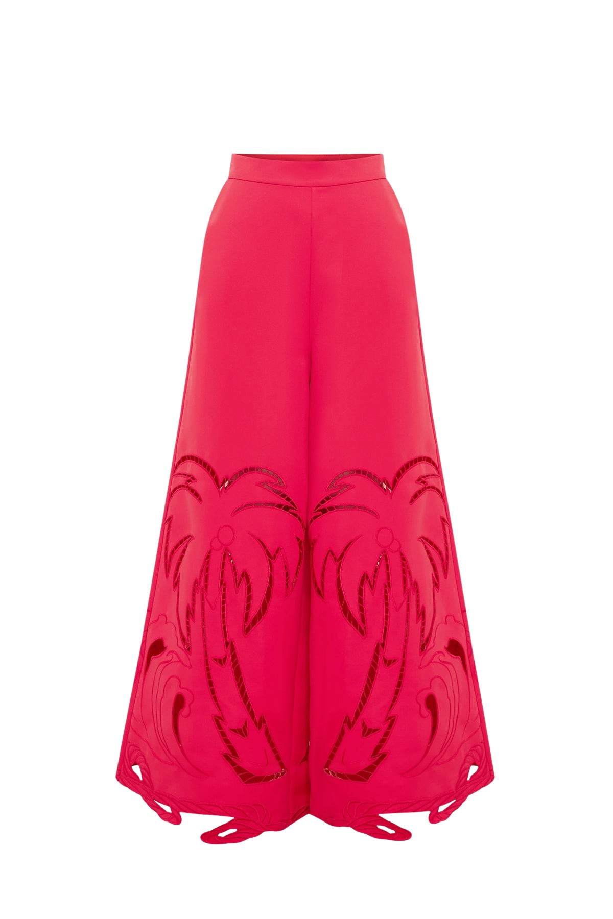 Leo Lin Red Pants Premium appliqué pants