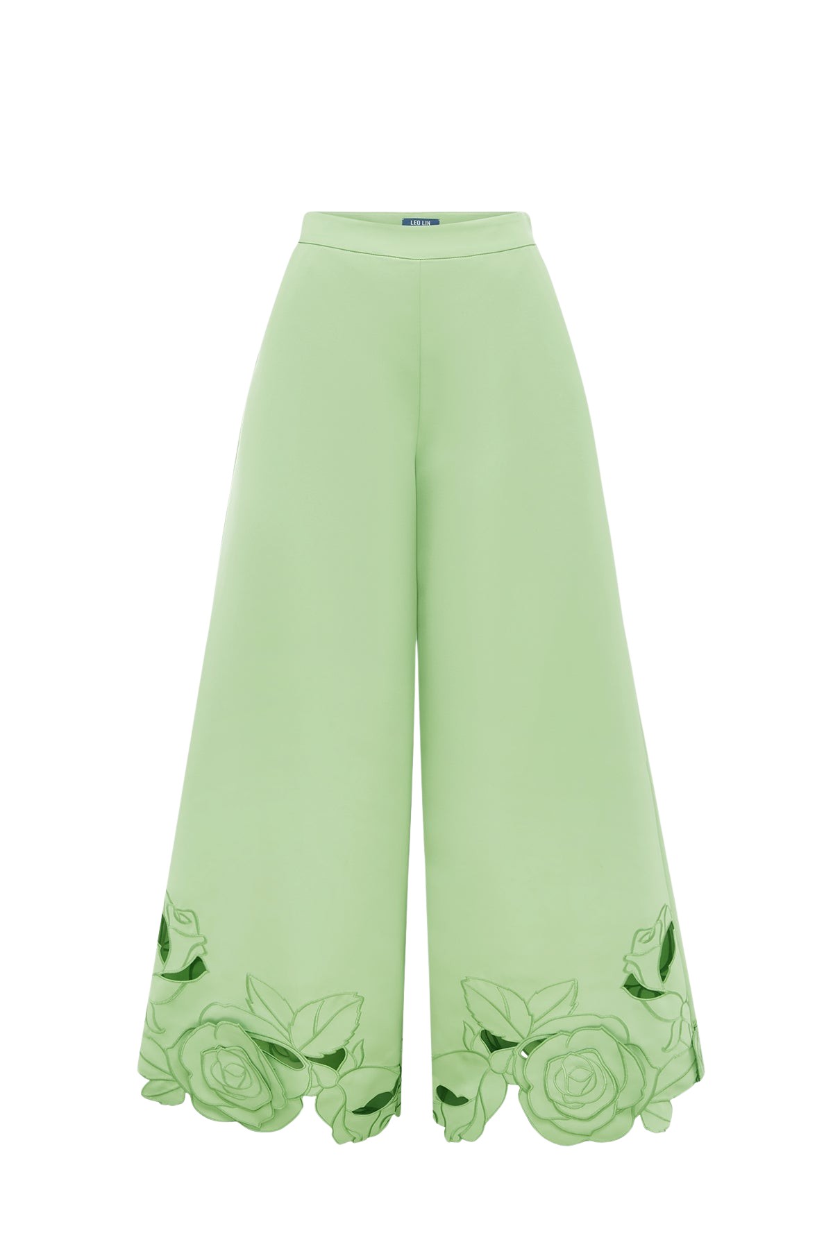 Leo Lin Green Pants Premium appliqué pants