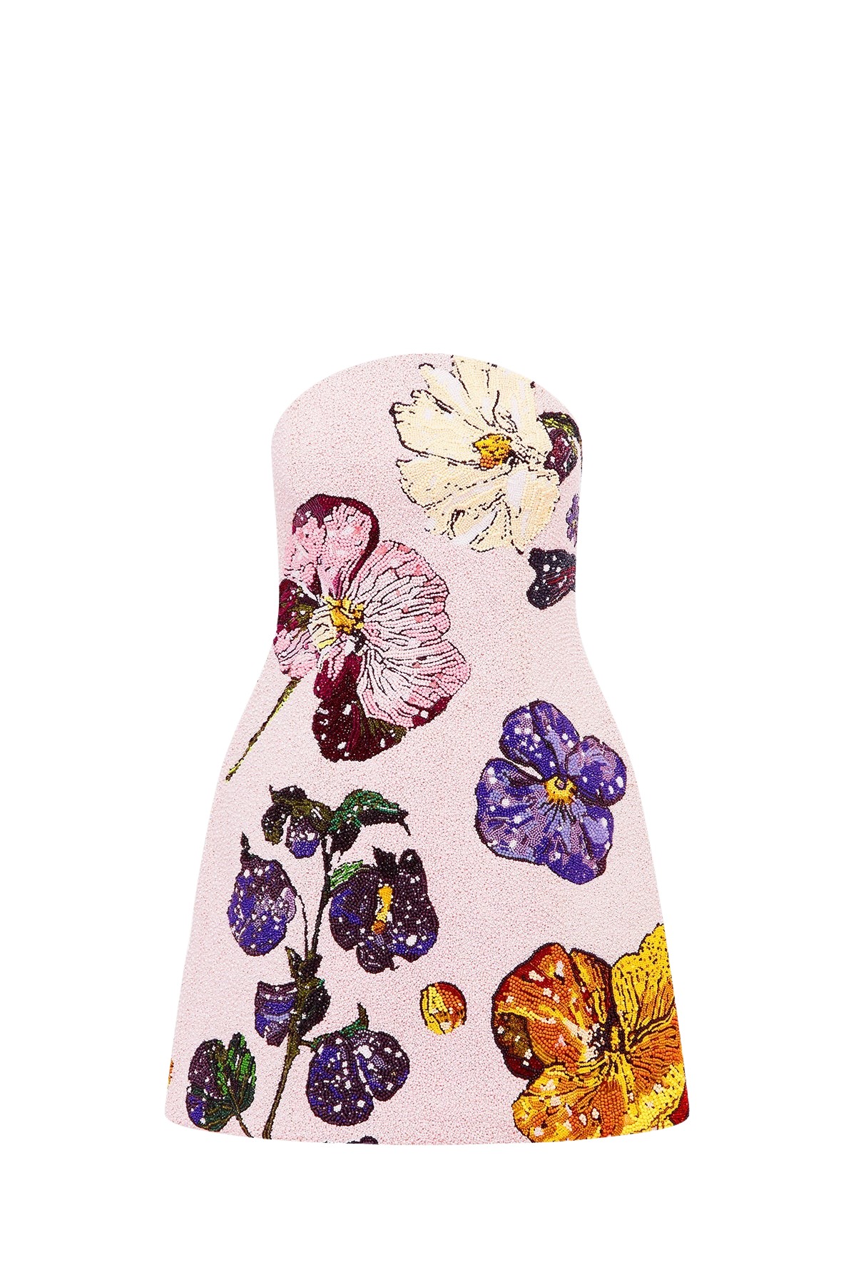 Leo Lin Zaria Beaded Bustier Mini Dress
