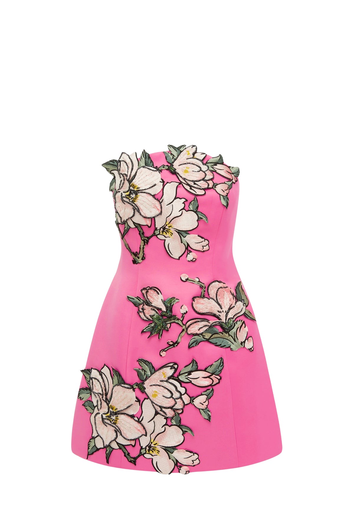 Leo Lin Zaria Appliqué Floral Bustier Mini Dress