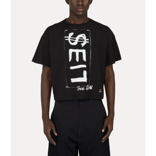 Vivienne Westwood Lies Box T-shirt - Vivienne Westwood Tops - Punk Luxury - Shop at Luxury Shoes 