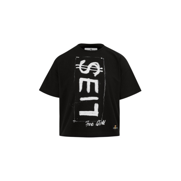 Vivienne Westwood Lies Box T-shirt - Vivienne Westwood Tops - Punk Luxury - Shop at Luxury Shoes 