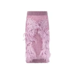 The Attico Light Mauve Midi Skirt - The Attico Skirts - Designed by Gilda Ambrosio & Giorgia Tordini - Shop at Luxury Shoes 