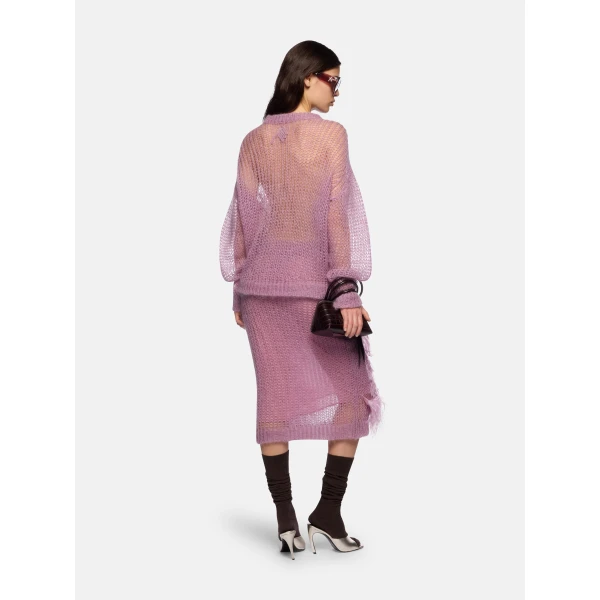 The Attico Light Mauve Sweater - The Attico Knitwear - Designed by Gilda Ambrosio & Giorgia Tordini - Shop at Luxury Shoes 