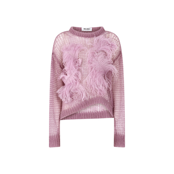 The Attico Light Mauve Sweater - The Attico Knitwear - Designed by Gilda Ambrosio & Giorgia Tordini - Shop at Luxury Shoes 