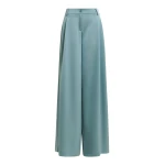 Essentiel Antwerp Light blue wide-leg satin pants - Essentiel Antwerp Pants - Colorful Belgian Design - Shop at Luxury Shoes 
