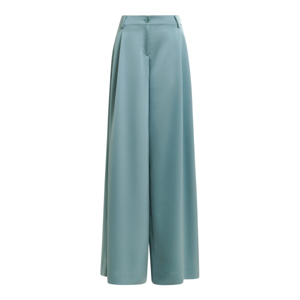 Essentiel Antwerp Light blue wide-leg satin pants - Essentiel Antwerp Pants - Colorful Belgian Design - Shop at Luxury Shoes 