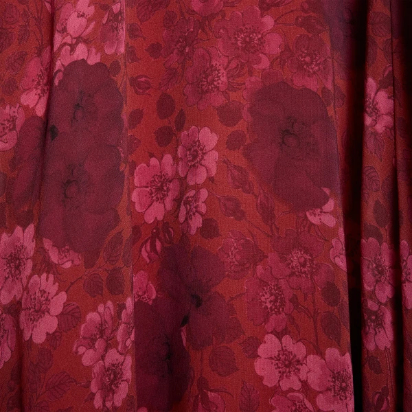 Giambattista Valli Long Anemones Silk Dress With Cape - Giambattista Valli Dresses - Romantic Couture - Shop at Luxury Shoes 