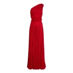 Giambattista Valli Long Asymmetrical Red Jersey Dress - Giambattista Valli Dresses - Romantic Couture - Shop at Luxury Shoes 