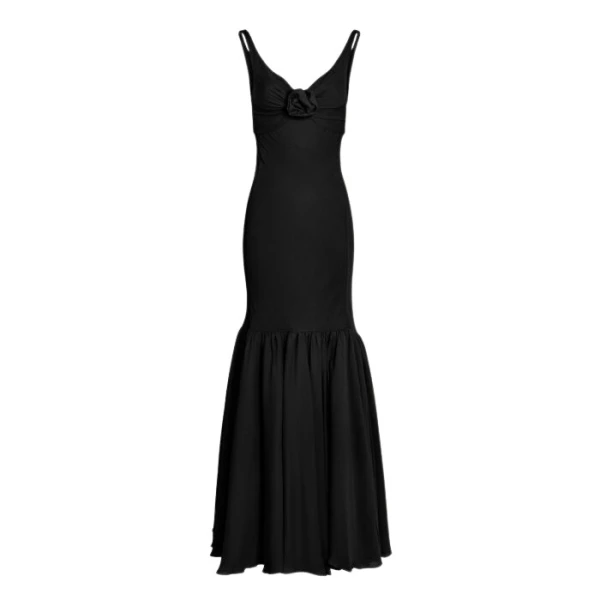 Giambattista Valli Long Black Trumpet Dress - Giambattista Valli Dresses - Romantic Couture - Shop at Luxury Shoes 