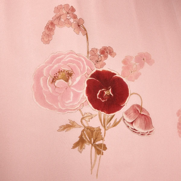 Giambattista Valli Long Blossoms Pink Silk Dress - Giambattista Valli Dresses - Romantic Couture - Shop at Luxury Shoes 