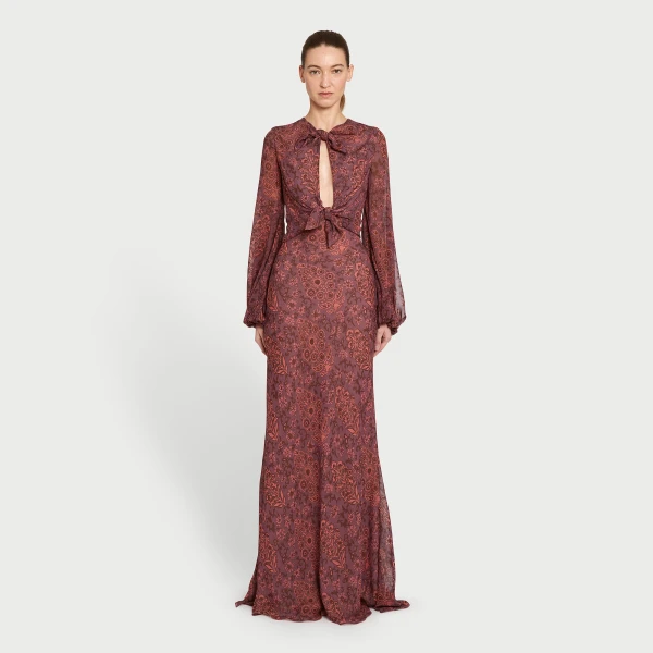 Giambattista Valli Long Cotton Paisley Field Dress - Giambattista Valli Dresses - Romantic Couture - Shop at Luxury Shoes 