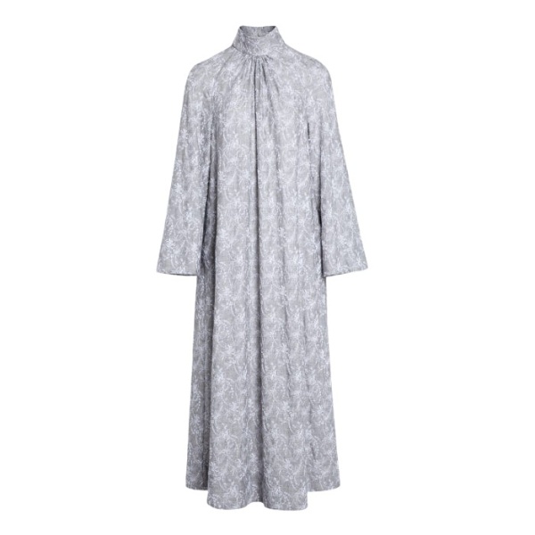 Giambattista Valli Long Gray Dress In Chinoiserie Embroidered Wool - Giambattista Valli Dresses - Romantic Couture - Shop at Luxury Shoes 