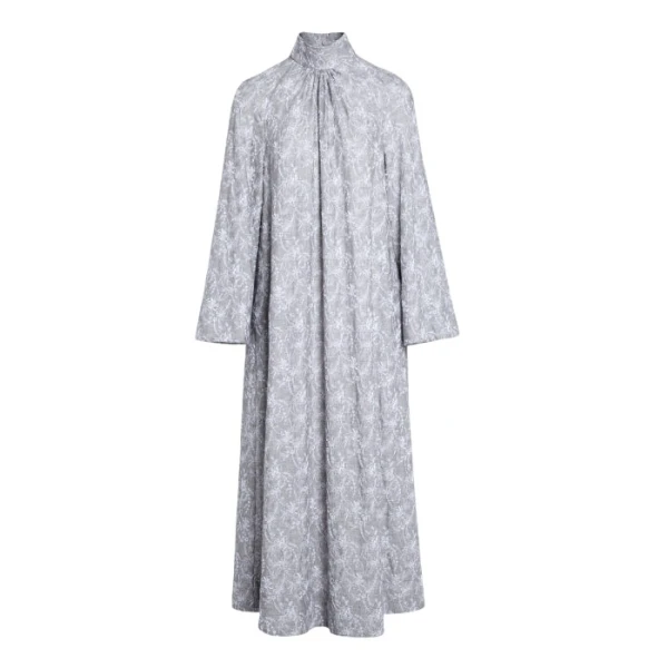 Giambattista Valli Long Gray Dress In Chinoiserie Embroidered Wool - Giambattista Valli Dresses - Romantic Couture - Shop at Luxury Shoes 