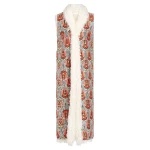 Giambattista Valli Long Ikat Jacquard Sleeveless Coat - Giambattista Valli Coats - Romantic Couture - Shop at Luxury Shoes 