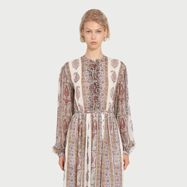 Giambattista Valli Long Paisley Silk Dress - Giambattista Valli Dresses - Romantic Couture - Shop at Luxury Shoes 