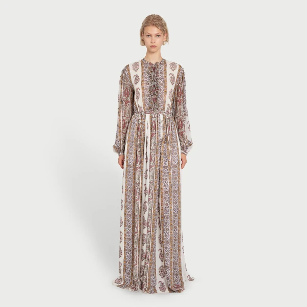Giambattista Valli Long Paisley Silk Dress - Giambattista Valli Dresses - Romantic Couture - Shop at Luxury Shoes 