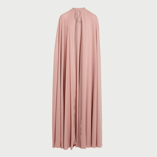 Giambattista Valli Long Pink Dress With Cape - Giambattista Valli Dresses - Romantic Couture - Shop at Luxury Shoes 