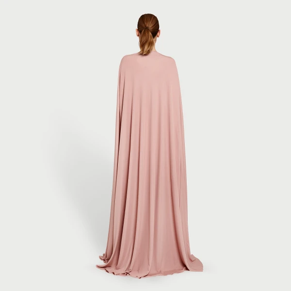 Giambattista Valli Long Pink Dress With Cape - Giambattista Valli Dresses - Romantic Couture - Shop at Luxury Shoes 
