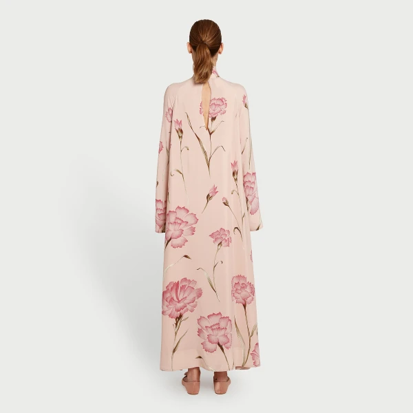 Giambattista Valli Macro Carnation Pink Kaftan Dress - Giambattista Valli Dresses - Romantic Couture - Shop at Luxury Shoes 