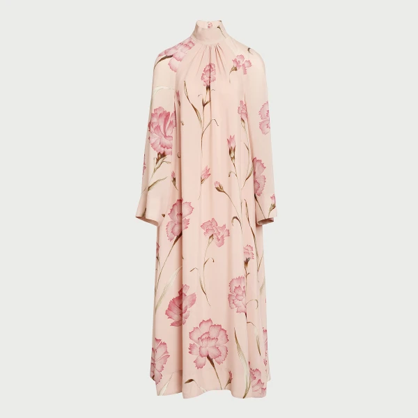 Giambattista Valli Macro Carnation Pink Kaftan Dress - Giambattista Valli Dresses - Romantic Couture - Shop at Luxury Shoes 