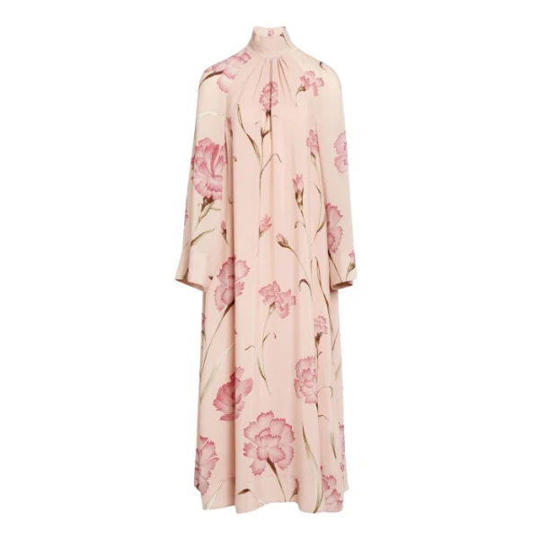 Giambattista Valli Macro Carnation Pink Kaftan Dress - Giambattista Valli Dresses - Romantic Couture - Shop at Luxury Shoes 