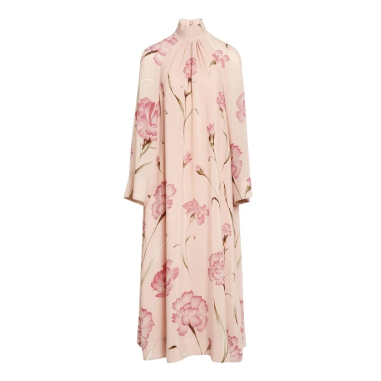 Giambattista Valli Macro Carnation Pink Kaftan Dress - Giambattista Valli Dresses - Romantic Couture - Shop at Luxury Shoes 