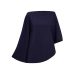 Safiyaa Marcella Top in Azurite - Safiyaa Tops - Heavy Crepe Cape Gown - Shop at Luxury Shoes 