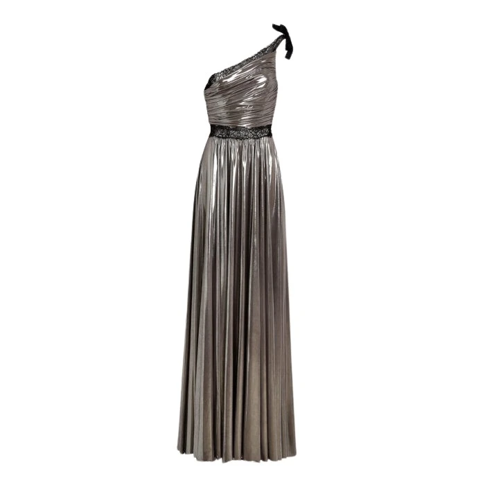 Maxi-Asymmetrical-Silver-Liquid-Jersey-Dress-Giambattista-Valli-Dresses-940522_nobg Giambattista Valli Maxi Asymmetrical Silver Liquid Jersey Dress - Giambattista Valli Dresses - Romantic Couture - Shop at Luxury Shoes