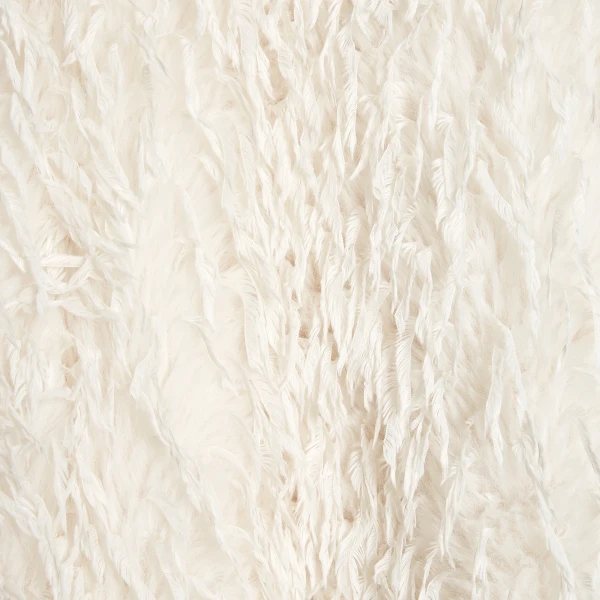 Giambattista Valli Maxi Ivory Coat In Feathery Fake Fur - Giambattista Valli Coats - Romantic Couture - Shop at Luxury Shoes 