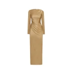 Oscar de la Renta Metallic Jersey Draped Gown - Oscar de la Renta Dresses - American Couture - Shop at Luxury Shoes 