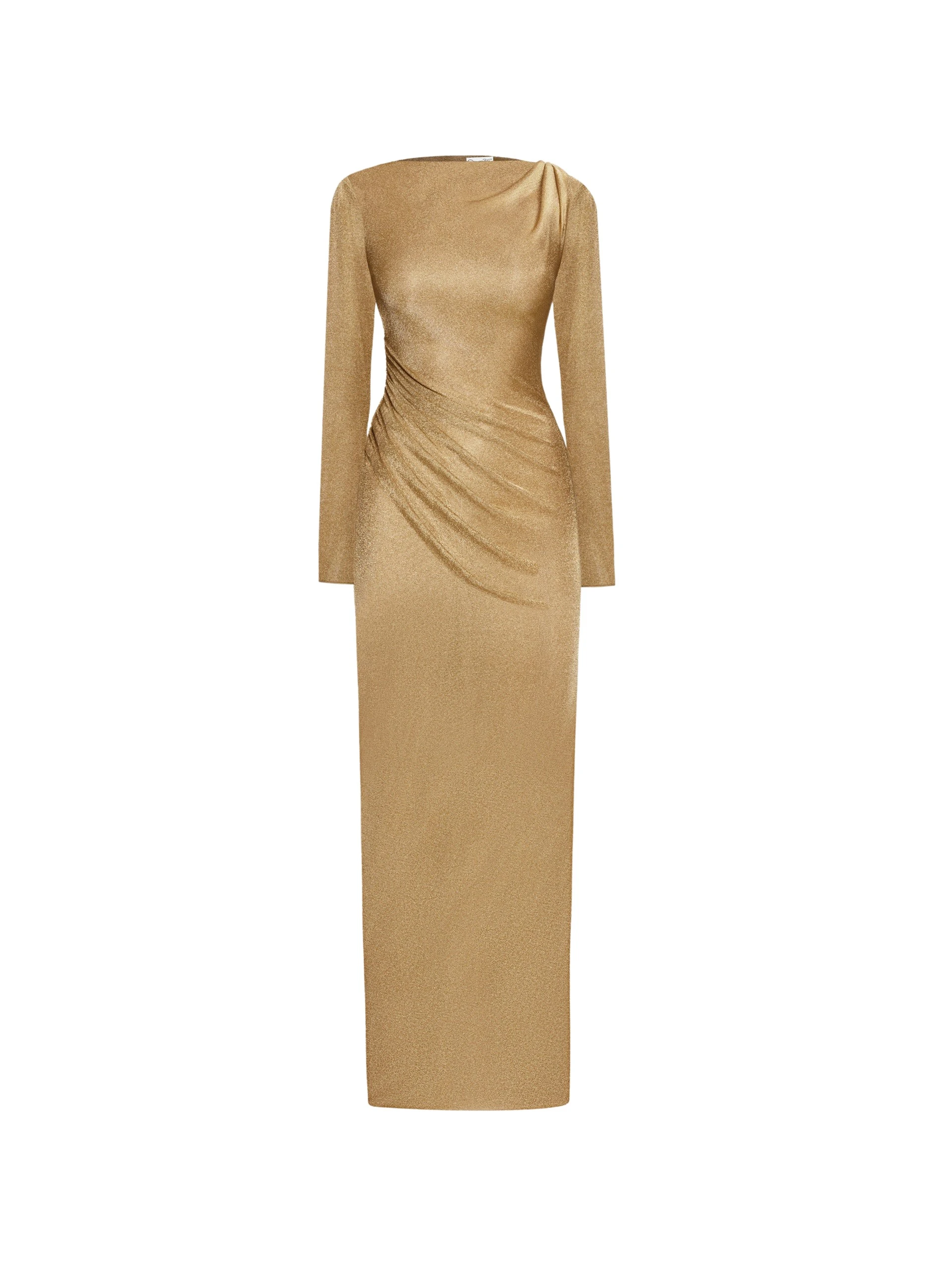 Metallic-Jersey-Draped-Gown-Oscar-de-la-Renta-Dresses48628_nobg Oscar de la Renta Metallic Jersey Draped Gown - Oscar de la Renta Dresses - American Couture - Shop at Luxury Shoes