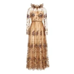 Giambattista Valli Midi Kaleido-Flower Embroidered Tulle Dress - Giambattista Valli Dresses - Romantic Couture - Shop at Luxury Shoes 