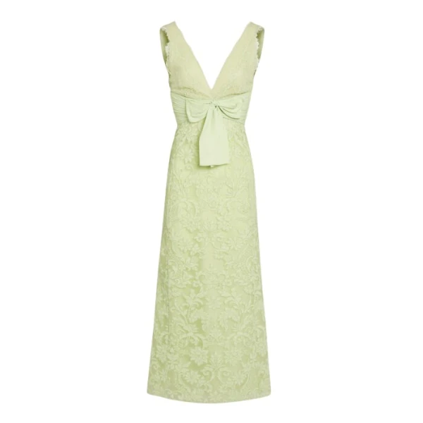 Giambattista Valli Midi Lime Embroidered Lace Dress - Giambattista Valli Dresses - Romantic Couture - Shop at Luxury Shoes 