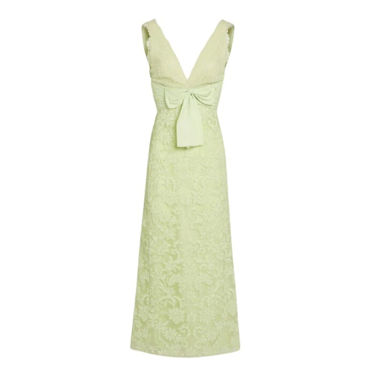 Giambattista Valli Midi Lime Embroidered Lace Dress - Giambattista Valli Dresses - Romantic Couture - Shop at Luxury Shoes 