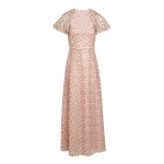 Giambattista Valli Midi Pale Pink Dress With Embroidered Daisies - Giambattista Valli Dresses - Romantic Couture - Shop at Luxury Shoes 