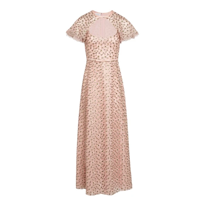 Midi-Pale-Pink-Dress-With-Embroidered-Daisies-Giambattista-Valli-Dresses-813689_nobg Giambattista Valli Midi Pale Pink Dress With Embroidered Daisies - Giambattista Valli Dresses - Romantic Couture - Shop at Luxury Shoes