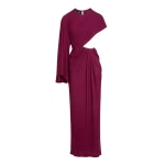Giambattista Valli Midi Purple Draped Asymmetrical Dress - Giambattista Valli Dresses - Romantic Couture - Shop at Luxury Shoes 